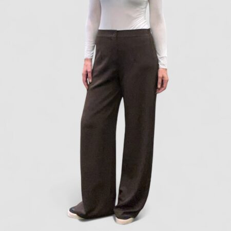 Pantalone donna dritto cioccolato