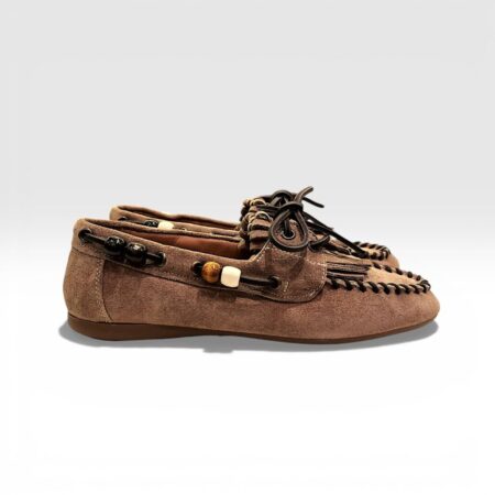 Divine Follie Mocassino donna camoscio caramello