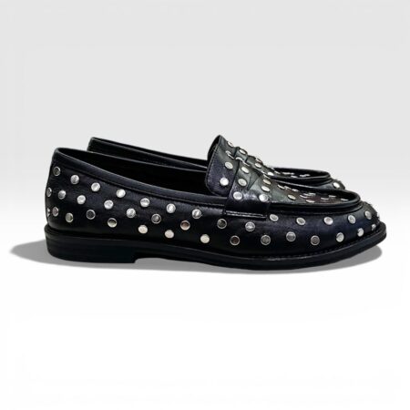 Divine Follie mocassino donna pelle con borchie