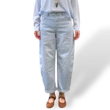 Jeans donna baggy lavaggio azzurro chiaro