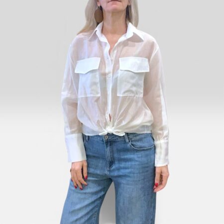 Camicia donna in tencel bianco