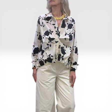 Blusa donna con stampa floreale