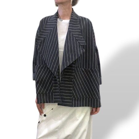 Blazer gessato oversize donna a righe