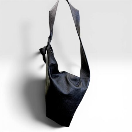 JDK Borsa Swing in pelle nero martellato
