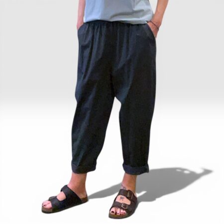 Pantalone donna in cotone grigio