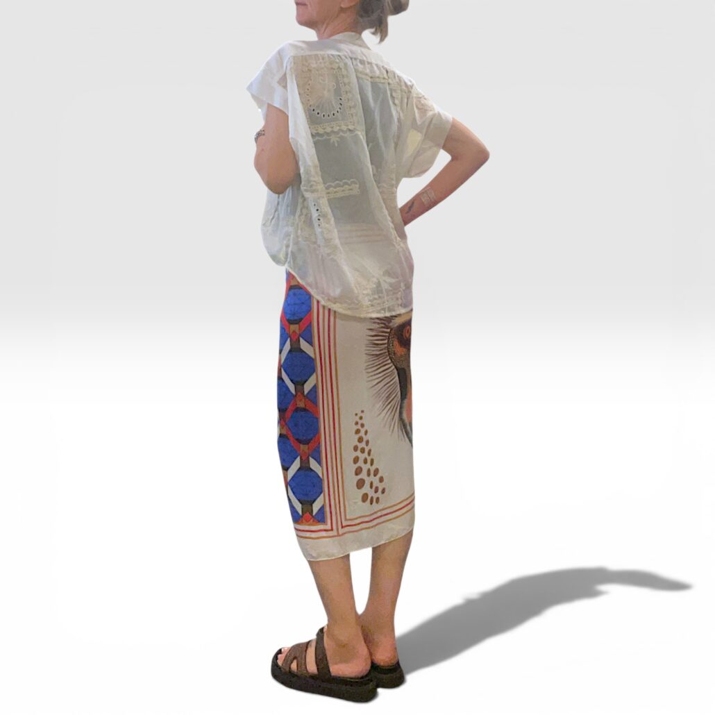 Gonna pareo donna stampa geometrica e floreale - immagine 4