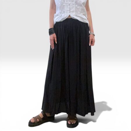 onna donna lunga ampia in misto cotone viscosa