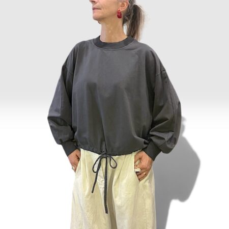 Felpa donna grigio in cotone